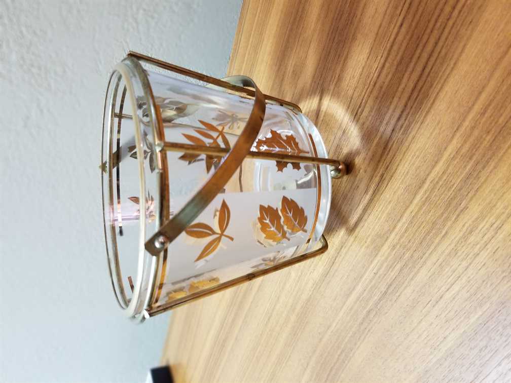 Libbey Gold Leaf Ice Bucket