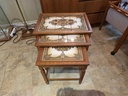 Set of three Danish Mobelfabrikken Tiled Nesting Tables