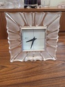 Mikasa Frosted Glass Monarch Mantle Clock