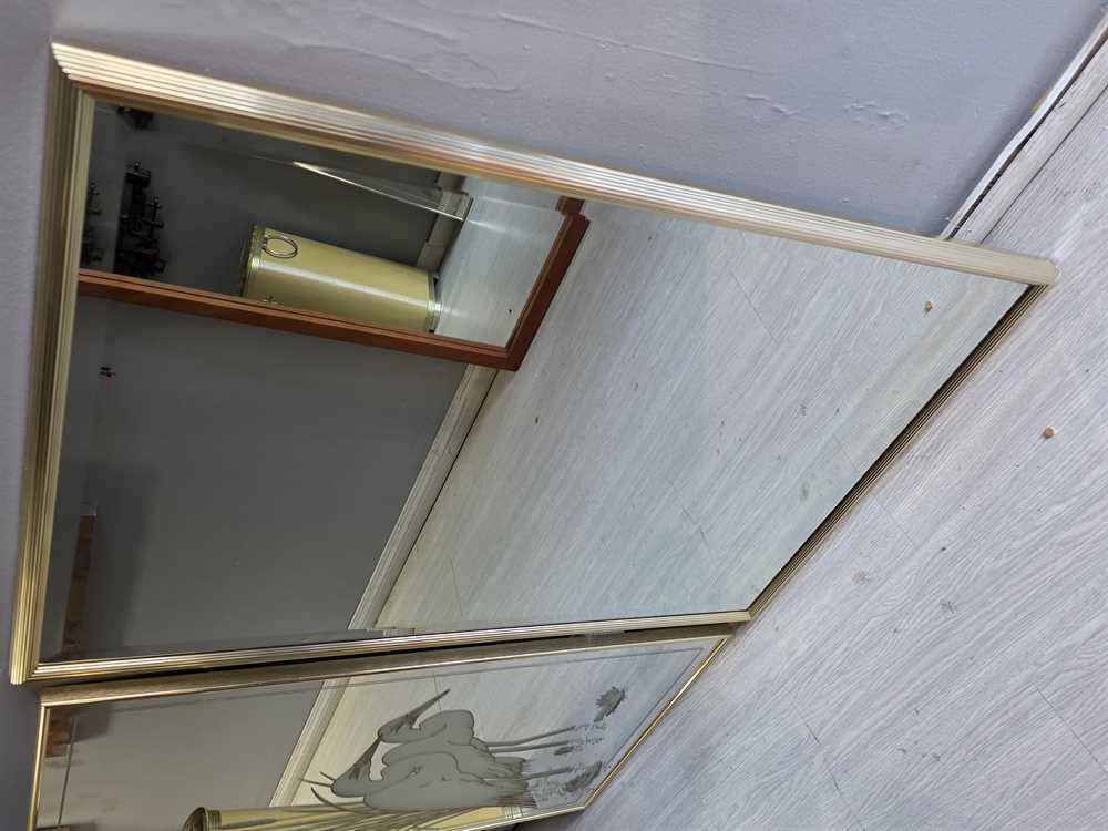 Vintage Brass Wall Mirror