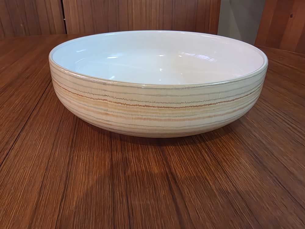 Denby Caramel Stripe Serving Bowl
