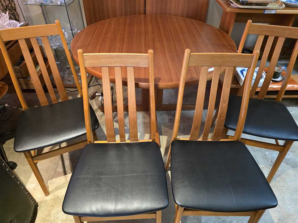 Set of 4 Danish Teak Highback Dining Chairs