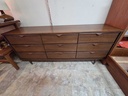 Walnut Lowboy 9 Drawer Dresser by Victoriaville