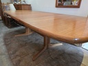 Nordic Furniture Oval Teak Dining Table w/ 2 Leaves