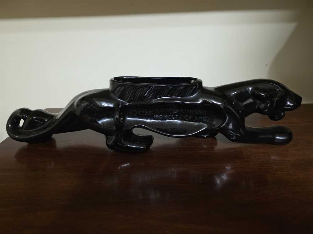 Ceramic Black Panther Planter