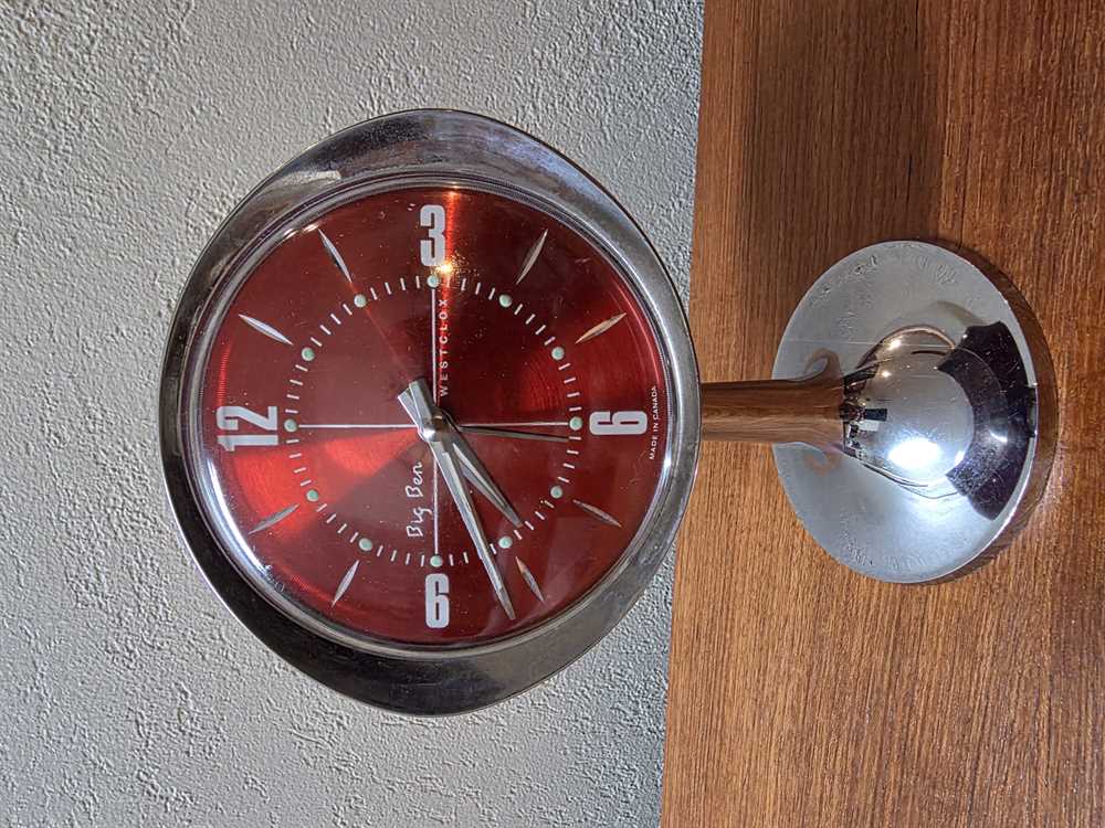 Westclox Red Big Ben Pedestal Clock