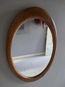 1970's Walnut Oval Wall Mirror