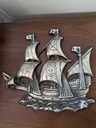 Brass Made In Japan Sailing Ship Wall Hanging