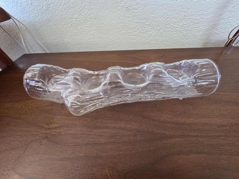 Pukeberg Sweden Yuletide Log Votive Holder