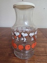 1958 Anchor Hocking Snoopy Orange Juice Carafe w/ Lid