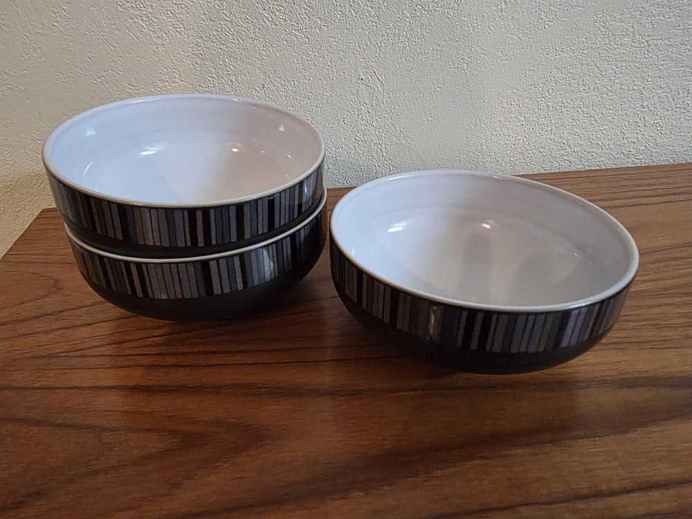 Denby Jet Stripe Salad Bowl