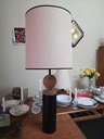 1960's Electrohome Teak and Black Lacquered Table Lamp