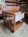 Teak Magazine Table on Casters