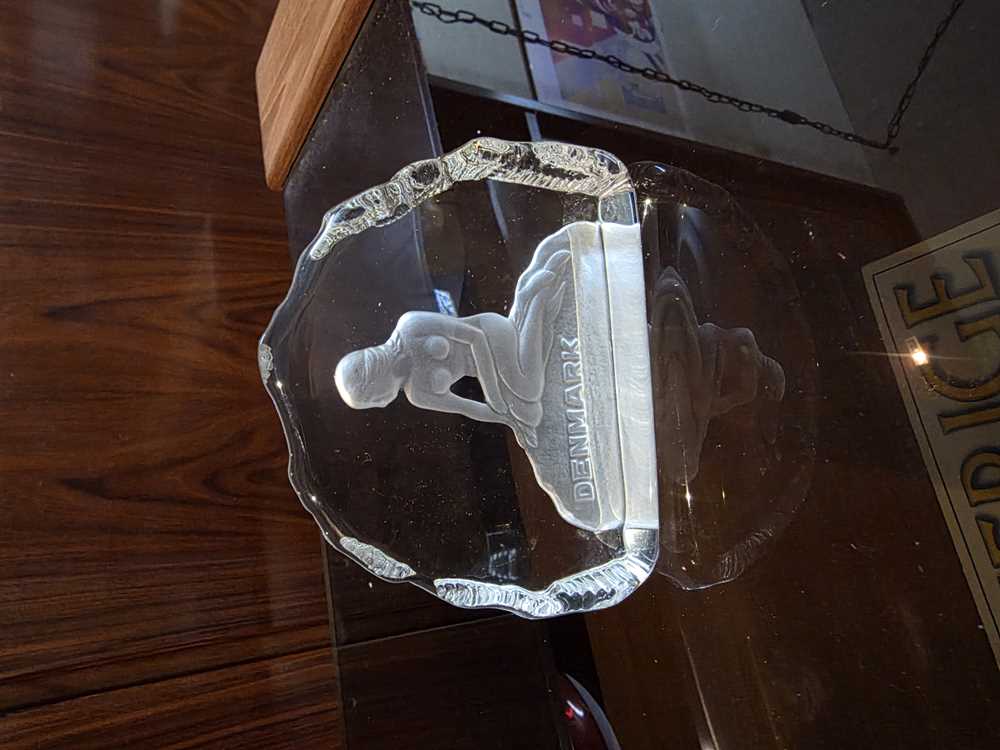 Royal Copenhagen Danish Mermaid Glass Sculpture