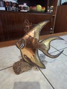 Torch Art Fish on Driftwood Scultpure