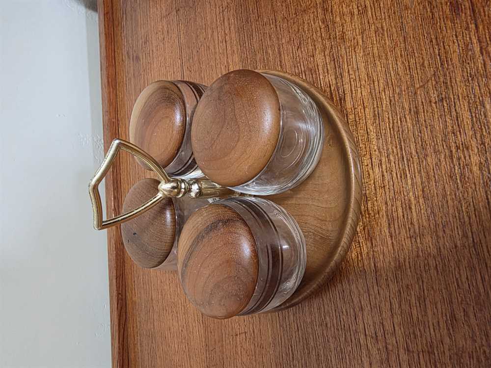 Teak Condiment Server