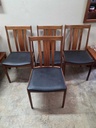 Set of Four AB Linde Nilsson Lammhult Walnut Dining Chairs