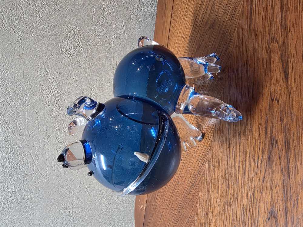 Hand Blown Dog Sculpture by Canadian Catherine Labonte