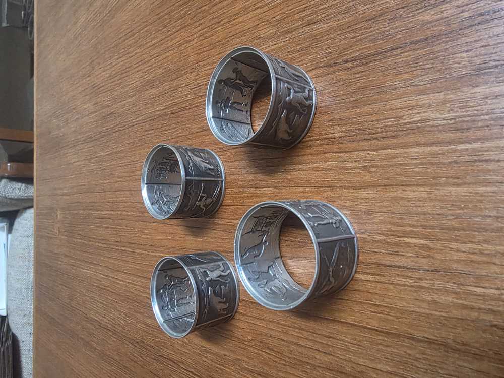 Groenlandica Tinn Norway Pewter Napkin Rings (Set of 4)