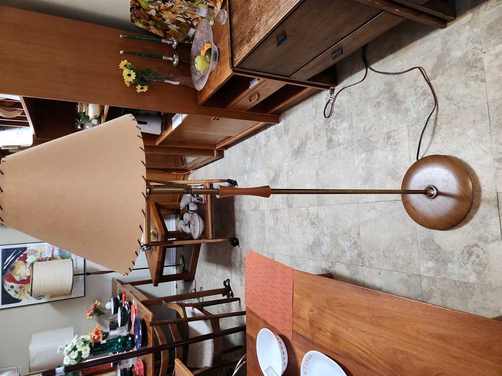 Teak Trilight Floor Lamp