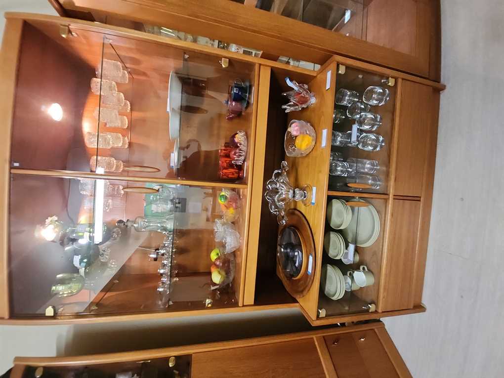 Danish Teak Display Cabinet / Wall Unit