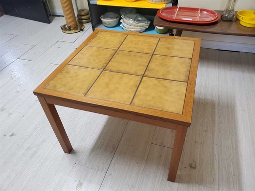 [MB00792] Teak Square Tile Inlay Coffee/Side Table - Made in Denmark