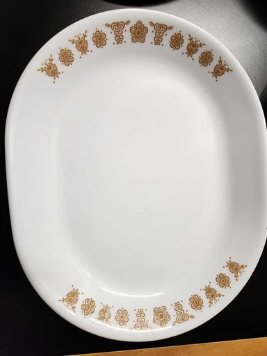 [MB00806] Corelle Butterfly Gold Serving Platter