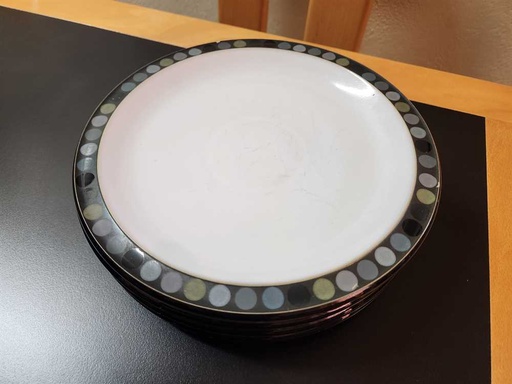 [MB00897] Denby Jet Dots Salad Plates