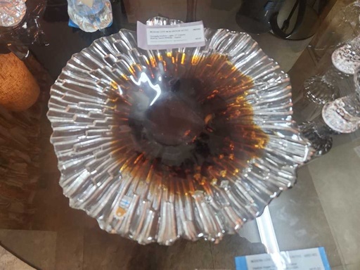 [MB00965] Humppila Northern Lights 12" Colored Bowl by Tauna Wirkkala - Signed