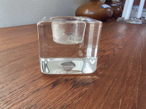 [MB01031] Orrefors Ice Cube Votive Holder by Goran Warff