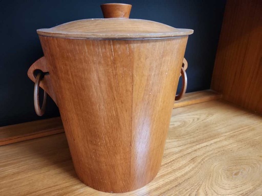 [MB01464] Made in Japan Large Teak Ice Bucket