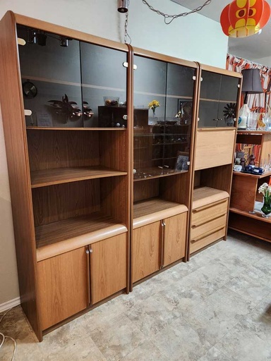 [ML00023] Set of 3 Teak Wall Units