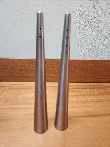 [MB01799] Vintage Modern Styled Pewter Salt & Pepper Shaker Set