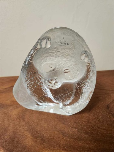 [MB01835] Viking Glass Panda Bear Paperweight