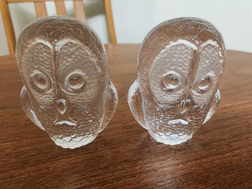 [CT00310] Mats Jonasson Signed and Numbered Glass Sculpture Owl