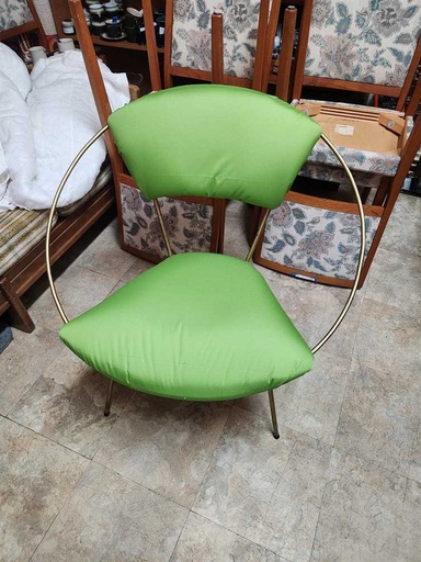 [MB02118] Vintage 1958 Wrought Iron Hoop Chair by John Cicchelli for Riley Wolfe
