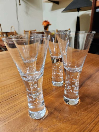 [MB02133] Set of 4 Krosno Poland Verve Large Champagne Flutes