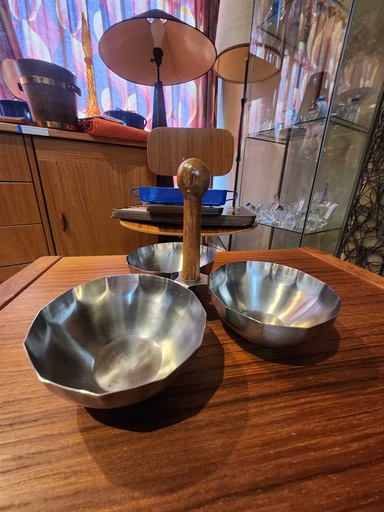 [MB02161] Japanese Stainless Condiment Server with Wood Handle