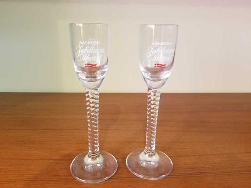 [MB02215] Pair of Aalborg Denmark Akvavit Glasses