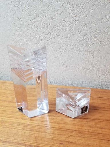 [MB02255] Pair of Mikasa Germany Dazzle Votive Holders