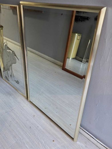 [CT00361] Vintage Brass Wall Mirror