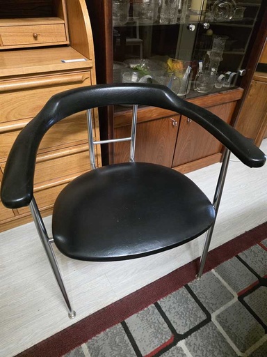[CT00373] Chrome Accent Chair by Ideal Brass & Plating Company Winnipeg