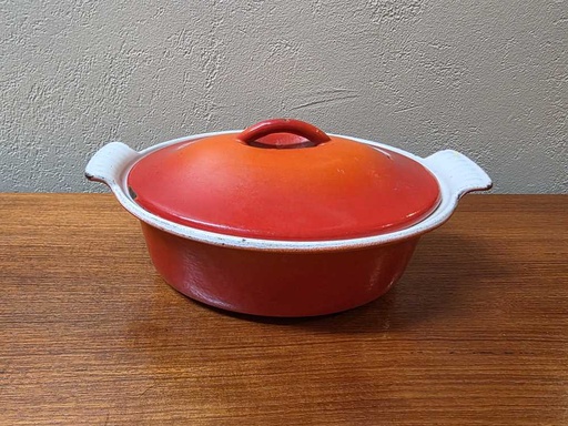 [MB02345] FE Belgium Small Enameled Cast Iron Casserole 10 3/4"