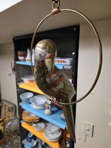 [MB02403] Sergio Bustamante Large Brass & Copper Parrot