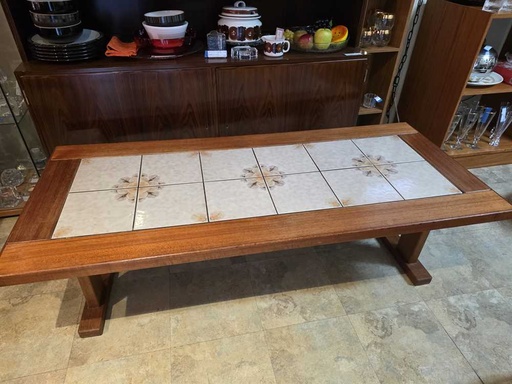 [MB02501] Gangso Mobler Teak & Tile Coffee Table
