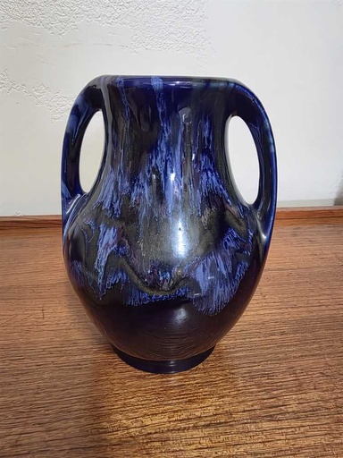[MB02516] Beauce Pottery Canada Drip Glaze Vase