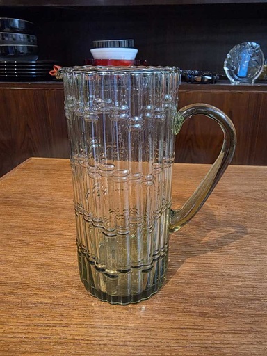 [MB02526] Riihimaen Lasi Jasas Avacodo Green Bamboo Pitcher by Erkkitapio Siiroinen
