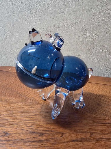 [MB02528] Hand Blown Dog Sculpture by Canadian Catherine Labonte